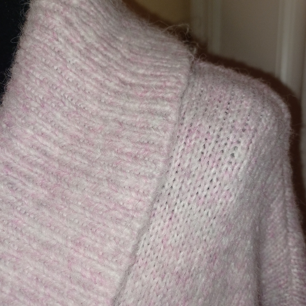 Ann Taylor Wool Blend Soft Pink Longline Cardigan Sweater Women's Sz Med - Picture 3 of 8